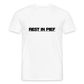 REPOS À PIEF (R.I.P.) - T-shirt homme - blanc - Devant - AI Model Male 178 dark (178cm)