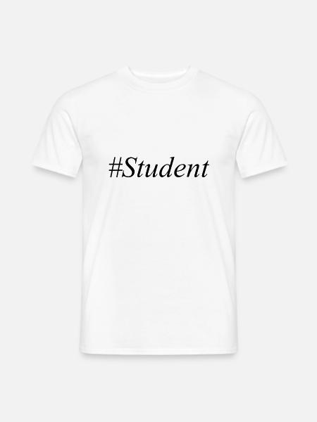 #Student Logo Noir - T-shirt homme - blanc