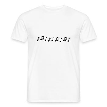 Musiknoten - Männer T-Shirt - Weiß - Vorne - AI Model Male 178 dark (178cm)