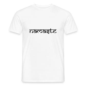 Indischer Gruss Namaste - Männer T-Shirt - Weiß - Vorne - AI Model Male 178 dark (178cm)