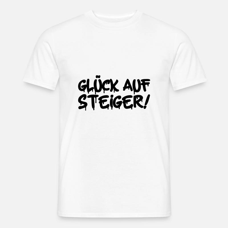Glück auf Steiger - Männer T-Shirt - Weiß