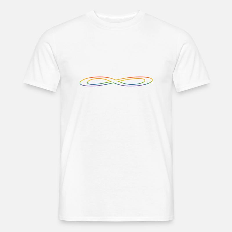 Regenbogen Unendlichkeit - Männer T-Shirt - Weiß