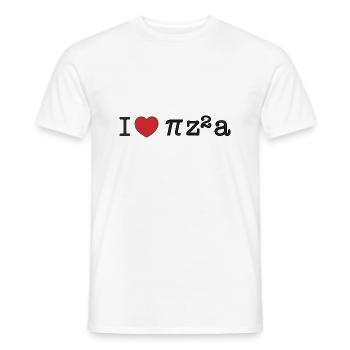 i love pizza - Pizza für Mahtematiker - Männer T-Shirt - Weiß - Vorne - AI Model Male 178 dark (178cm)
