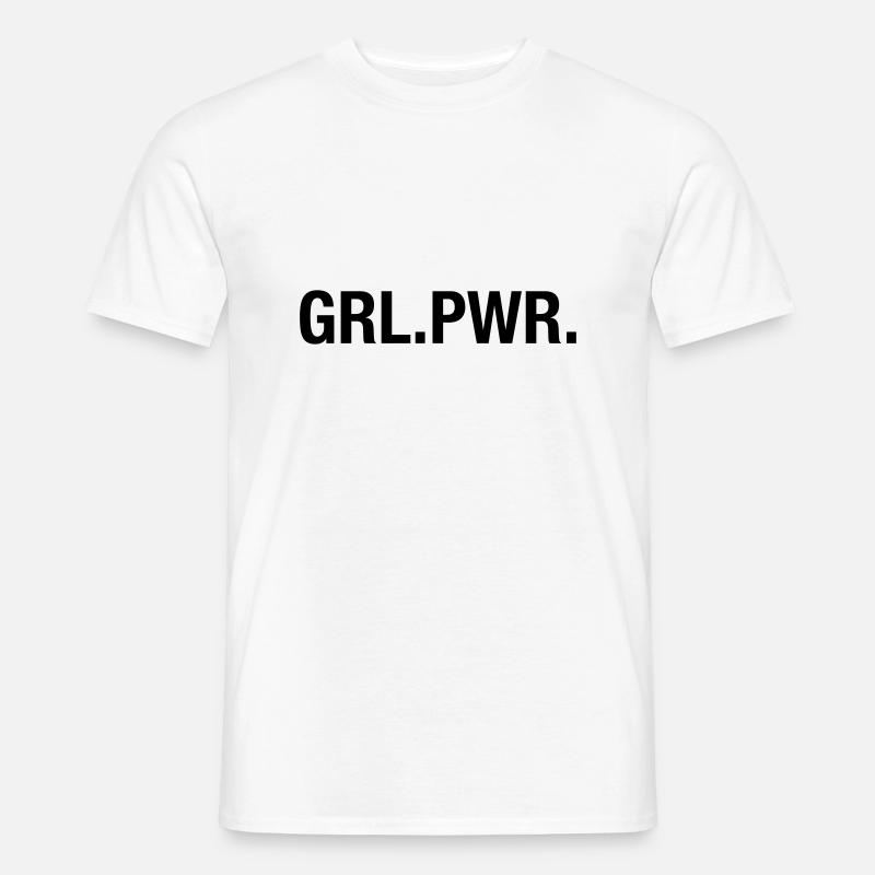 GRL.PWR. - Männer T-Shirt - Weiß
