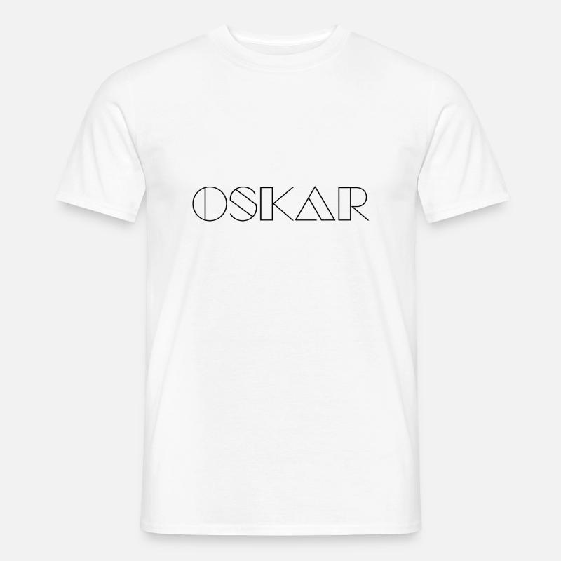 Name Oskar Modern Schwarz - Männer T-Shirt - Weiß