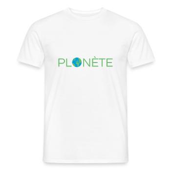 planète idée cadeau - T-shirt homme - blanc - Devant - AI Model Male 178 dark (178cm)