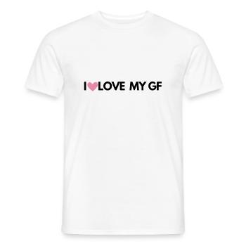 I Love My Girlfriend - T-shirt homme - blanc - Devant - AI Model Male 178 dark (178cm)