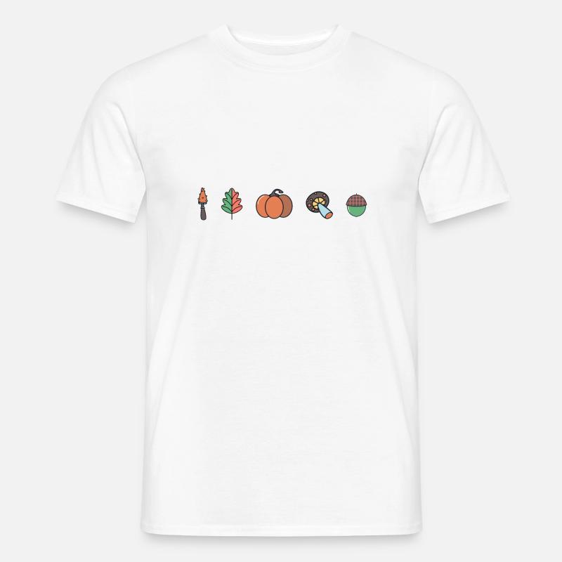 Herbstliches Design #3 - Männer T-Shirt - Weiß