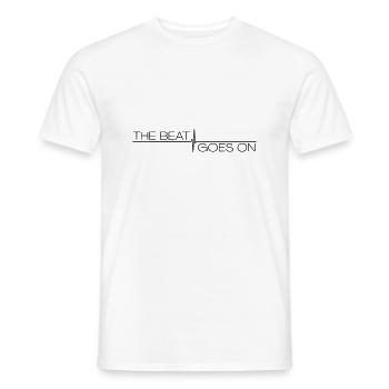 Le rythme continue Mixeur de musique DJ - T-shirt homme - blanc - Devant - AI Model Male 178 dark (178cm)