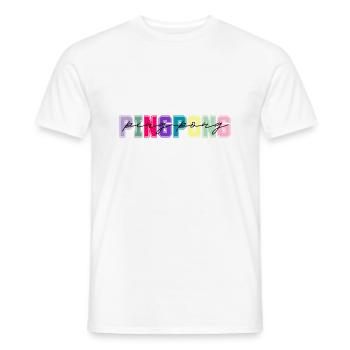 Ping-pong couleurs - cadeau amateur de pingpong - T-shirt homme - blanc - Devant - AI Model Male 178 dark (178cm)