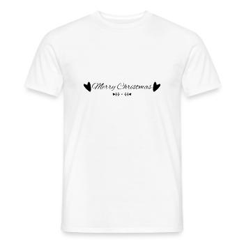 Merry Christmas Black - Men's T-Shirt - white - Front - AI Model Male 178 dark (178cm)