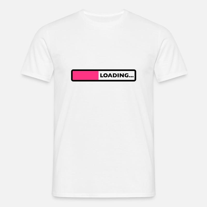 loading laden computer warten ladebalken - Männer T-Shirt - Weiß