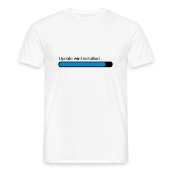 Update wird installiert ... Ladebalken - Männer T-Shirt - Weiß - Vorne - AI Model Male 178 dark (178cm)