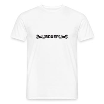 Boxer black - Men's T-Shirt - white - Front - AI Model Male 178 dark (178cm)