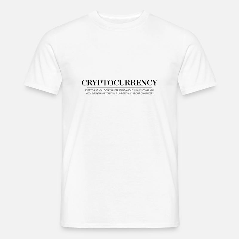 Cryptocurrency Description Funny dark #2 - Männer T-Shirt - Weiß
