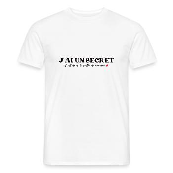 Enfant Secret Future Grande Sœur/Frère 2025 - T-shirt homme - blanc - Devant - AI Model Male 178 dark (178cm)