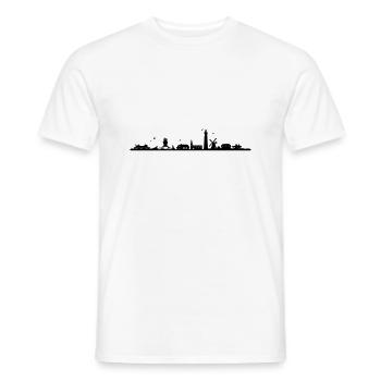 Skyline - Küste Amrum - Männer T-Shirt - Weiß - Vorne - AI Model Male 178 dark (178cm)
