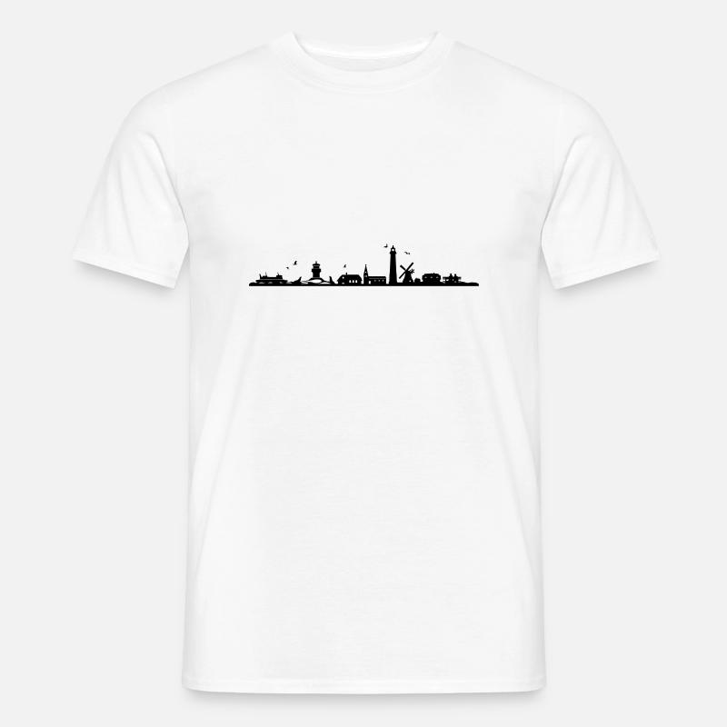 Skyline - Küste Amrum - Männer T-Shirt - Weiß