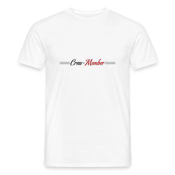 Crew Member - Men's T-Shirt - white - Front - AI Model Male 178 dark (178cm)