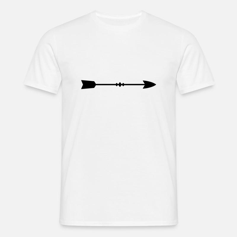pil - T-shirt til herrer - hvid