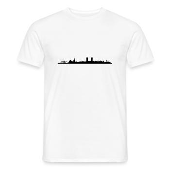 Skyline Oslo - Männer T-Shirt - Weiß - Vorne - AI Model Male 178 dark (178cm)