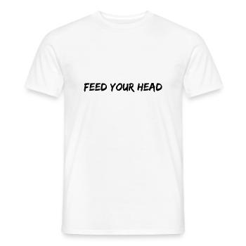 FEED YOUR HEAD - Männer T-Shirt - Weiß - Vorne - AI Model Male 178 dark (178cm)