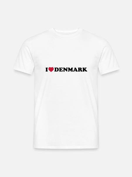 I love Denmark - Men's T-Shirt - white