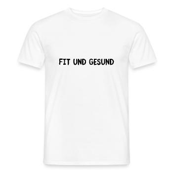 Fit und gesund - Männer T-Shirt - Weiß - Vorne - AI Model Male 178 dark (178cm)