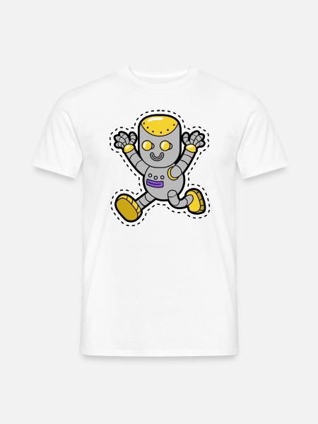 Roboter Shirt - Das lustige Retro Technik Geschenk - Männer T-Shirt - Weiß