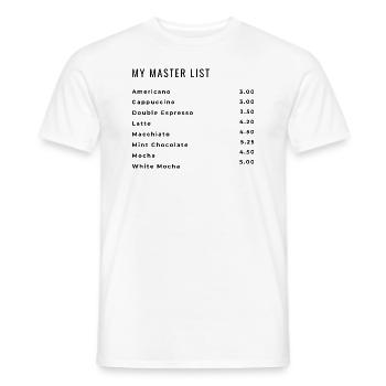Kaffee2go - Männer T-Shirt - Weiß - Vorne - AI Model Male 178 dark (178cm)