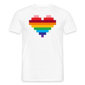 PixelHerz2000 - Männer T-Shirt - Weiß - Vorne - AI Model Male 178 dark (178cm)