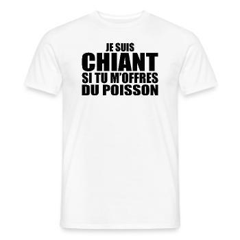 Man who adores: Pisces. Funny Design Humor - Men's T-Shirt - white - Front - AI Model Male 178 dark (178cm)