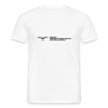 Do not talk to the pilot - Men's T-Shirt - white - Front - AI Model Male 178 dark (178cm)