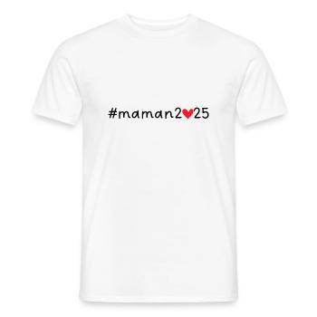 Mama 2025 - Männer T-Shirt - Weiß - Vorne - AI Model Male 178 dark (178cm)