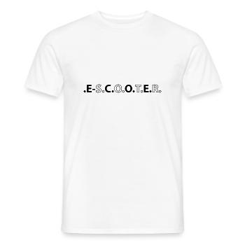 E-Scooter E-Roller Scooter - Men's T-Shirt - white - Front - AI Model Male 178 dark (178cm)