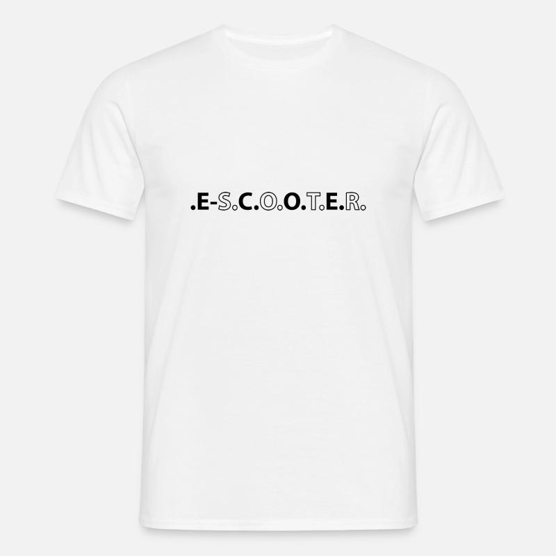 E-Scooter E-Roller Scooter - Männer T-Shirt - Weiß