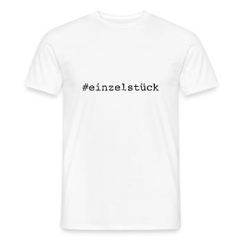 #einzelstück - Hashtag einzigartig - Cooler Spruch - Männer T-Shirt - Weiß - Vorne - AI Model Male 178 dark (178cm)