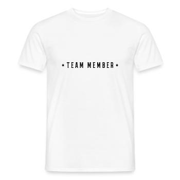 Team Member - Men's T-Shirt - white - Front - AI Model Male 178 dark (178cm)