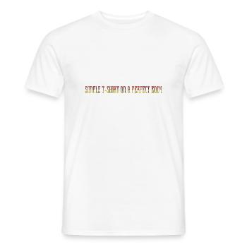 Simple T shirt perfect body - Men's T-Shirt - white - Front - AI Model Male 178 dark (178cm)