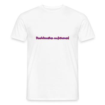 Rechtsaußen aufräumen! - Männer T-Shirt - Weiß - Vorne - AI Model Male 178 dark (178cm)