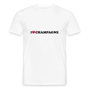 i_love_ - T-shirt homme - blanc - Devant - AI Model Male 178 dark (178cm)