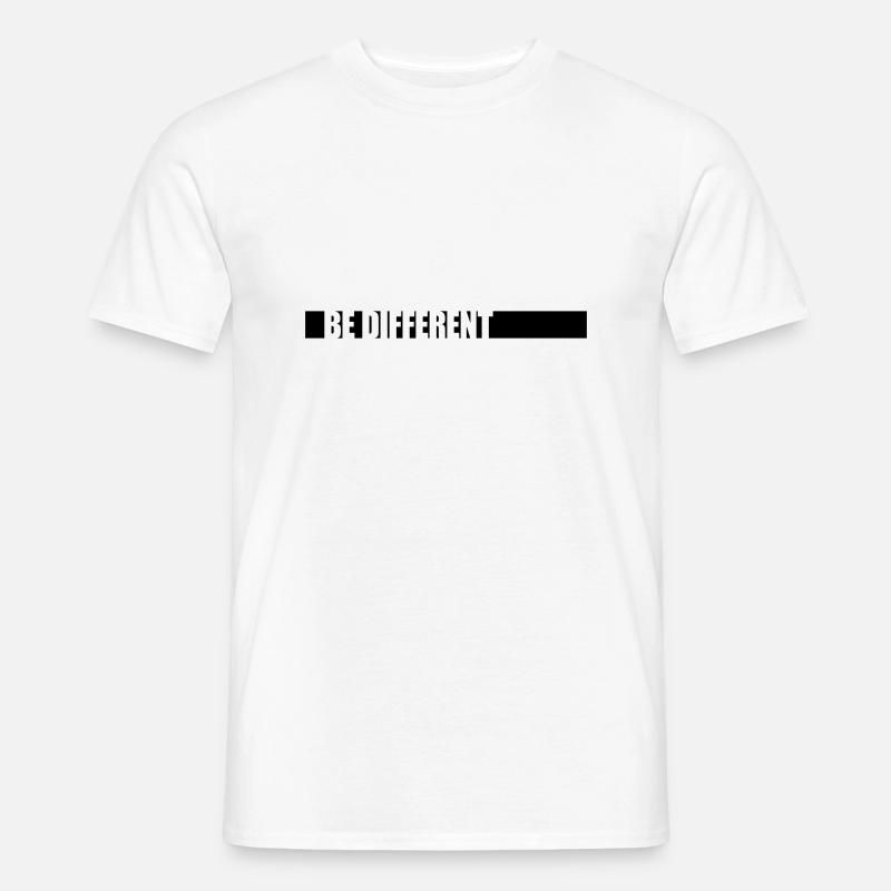 Soyez différent Logo Design - T-shirt homme - blanc