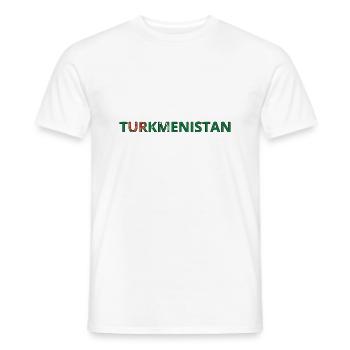 Flagge von Turkmenistan - Männer T-Shirt - Weiß - Vorne - AI Model Male 178 dark (178cm)