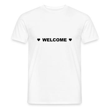 Welcome - T-shirt homme - blanc - Devant - AI Model Male 178 dark (178cm)