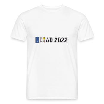 DAD 2022 Auto Kennzeichen Düsseldorf Vater Papa - Männer T-Shirt - Weiß - Vorne - AI Model Male 178 dark (178cm)