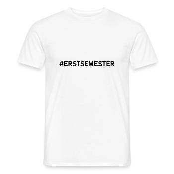 Erstsemester schwarz / Motiv für Ersti / Studenten - Männer T-Shirt - Weiß - Vorne - AI Model Male 178 dark (178cm)