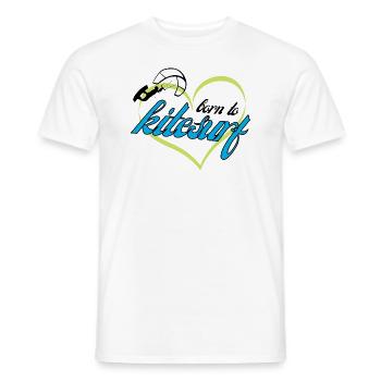 born to kitesurf - Männer T-Shirt - Weiß - Vorne - AI Model Male 178 dark (178cm)