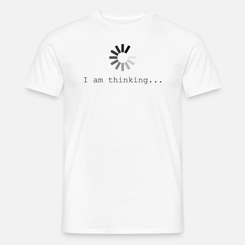 Loading Thinking - Männer T-Shirt - Weiß