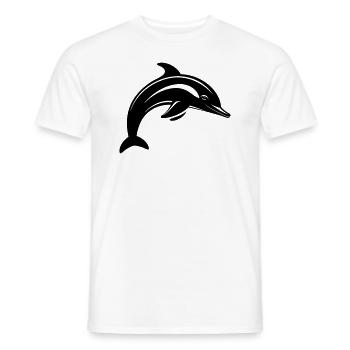 Dolphin - Men's T-Shirt - white - Front - AI Model Male 178 dark (178cm)