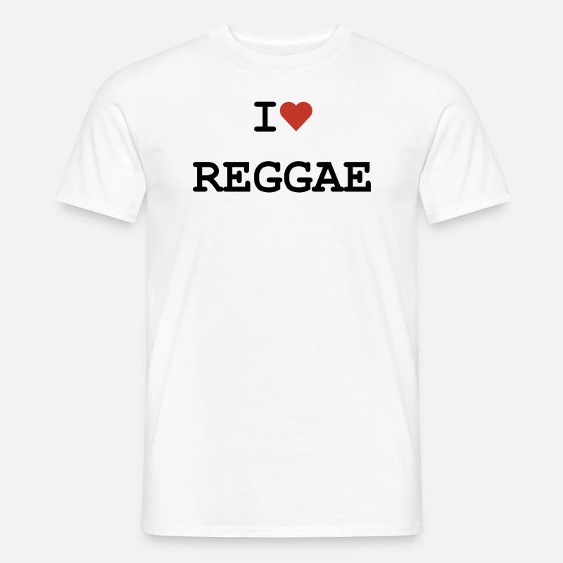 Ich liebe Reggae - Kreyol Sat - Männer T-Shirt - Weiß